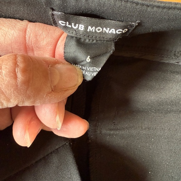 CLUB MONACO DRESS PANTS MID RISE CLASSIC TAPERED OFFICE COTTON BLD MINIMALIST 6 - Picture 8 of 10